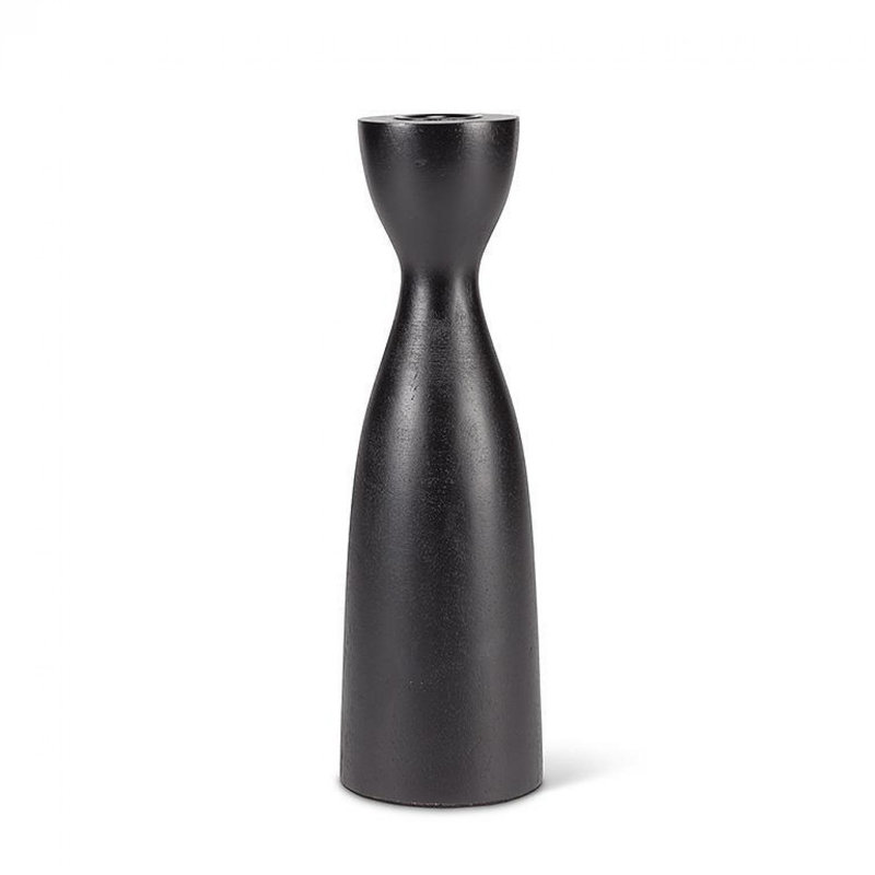 Bougeoir de table Mangowood, Noir, H 9 po x l 3 po x P 3 po