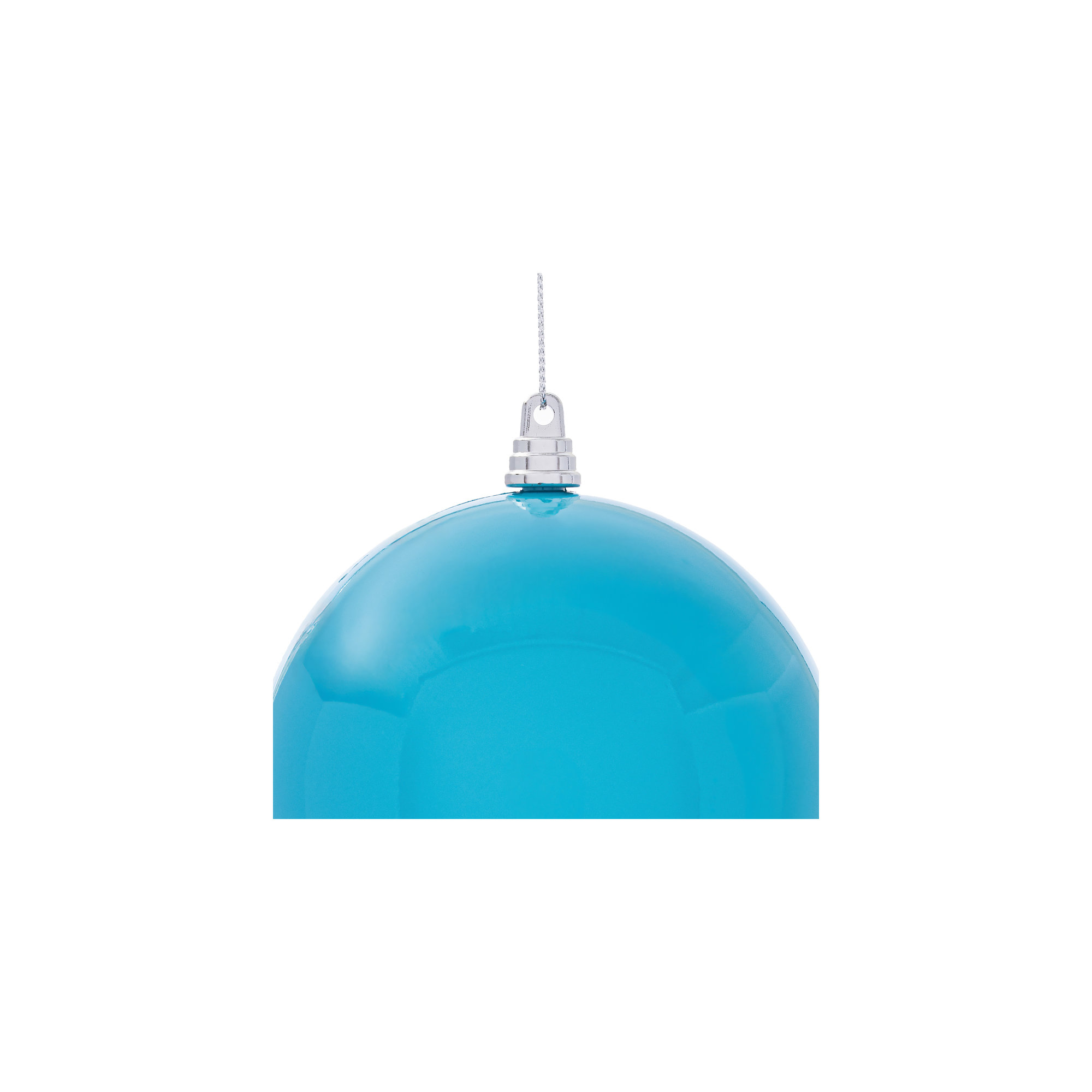  4.75" Aqua High-Gloss Ball Ornament. Includes 4 ornaments per bag., Light Blue