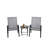 3 Piece Patio Set, Outdoor Camping Chairs With Breathable Textilene Fabric, Folding Table With Steel Table Top, 2Chairs And 1Table Set-826227613
