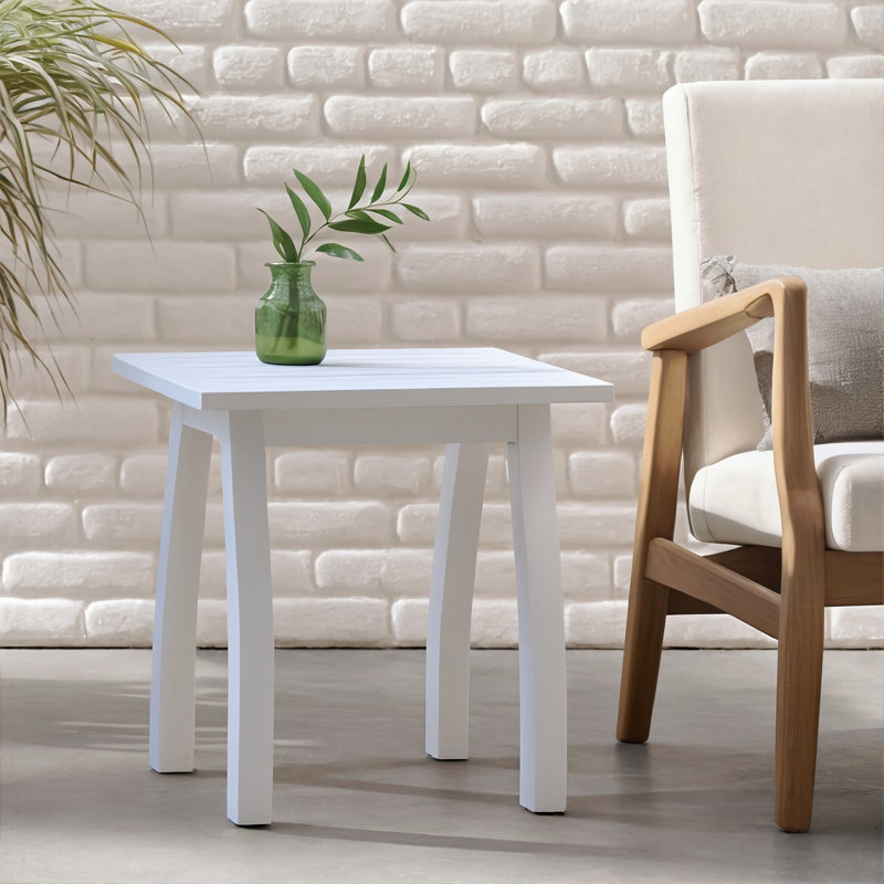 Table d'appoint décorative en PU, table de bout rectangulaire résistante aux intempéries
