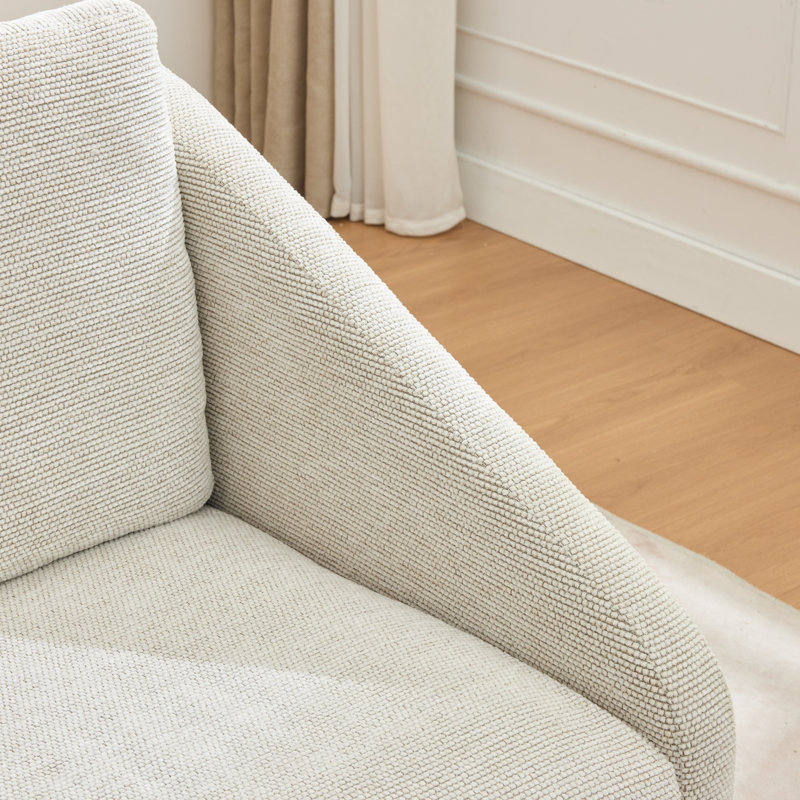 Fauteuil rembourré Chenille, Beige