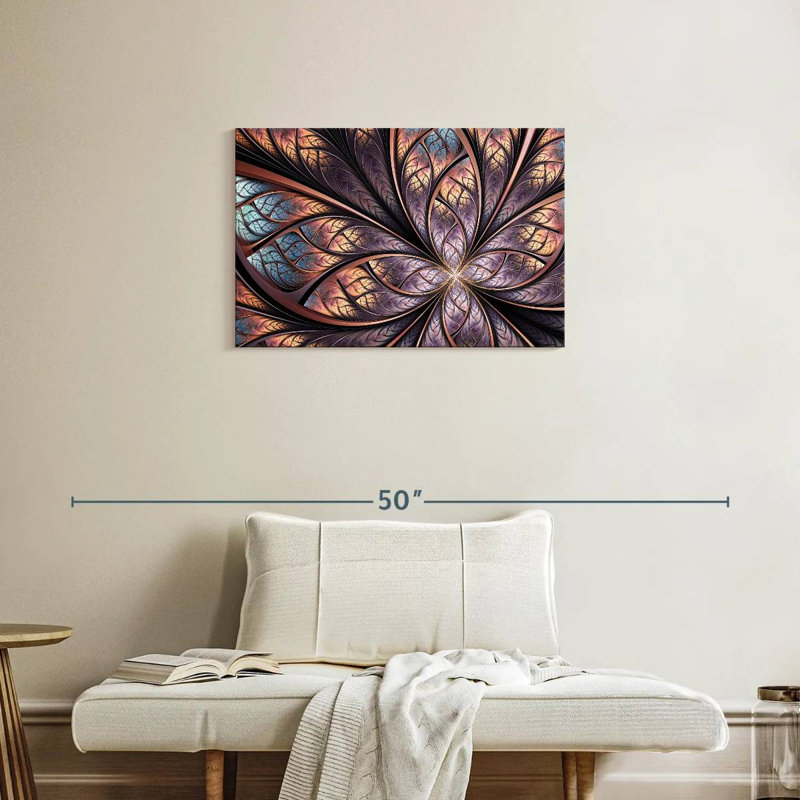 Fleur métallique abstraite Avery, H 20 po x l 30 po