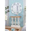Console 32 po x 12 po x 32 po Classic Vintage White Wash avec plateau en bois brun