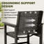 Set of 2 HDPE Outdoor Dining Chair Set – Weather-Resistant, Wood Texture, All-Weather Use-1223539170