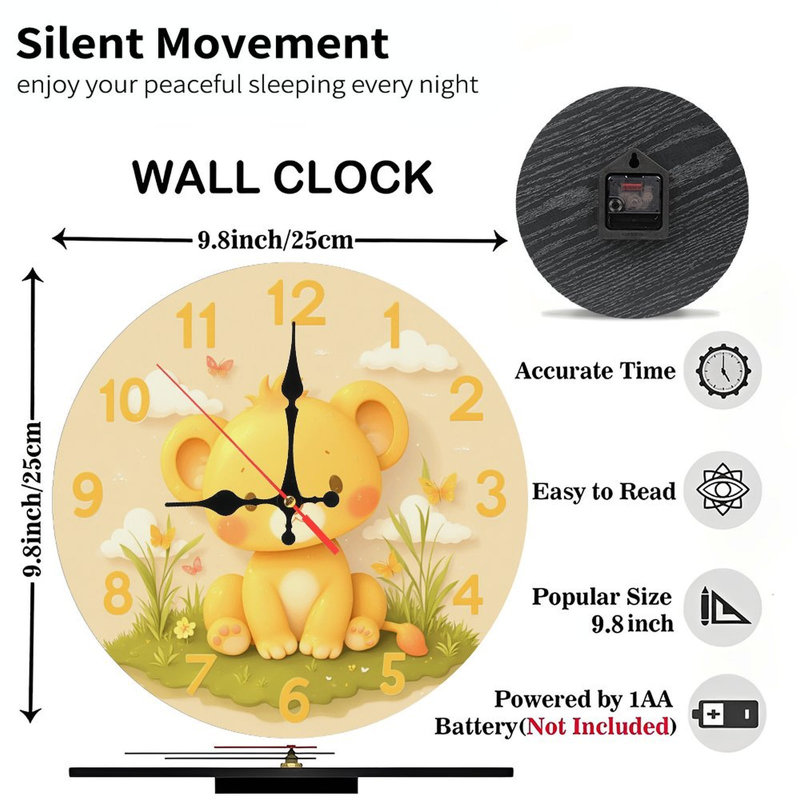 jolie horloge de lionceau décor à la maison