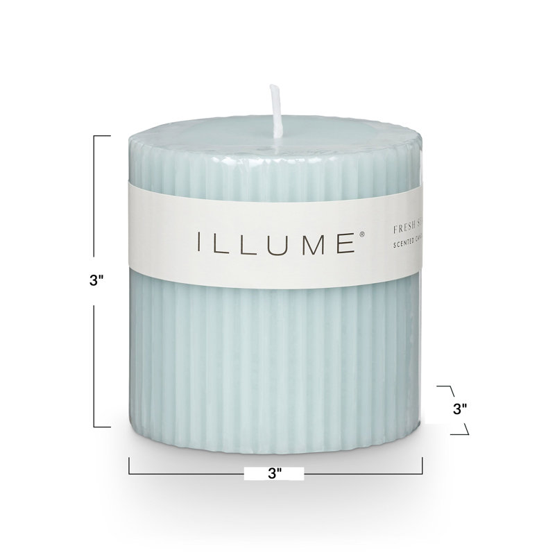 Beautifully Done Pillar Candle, Fresh Sea Salt, Small