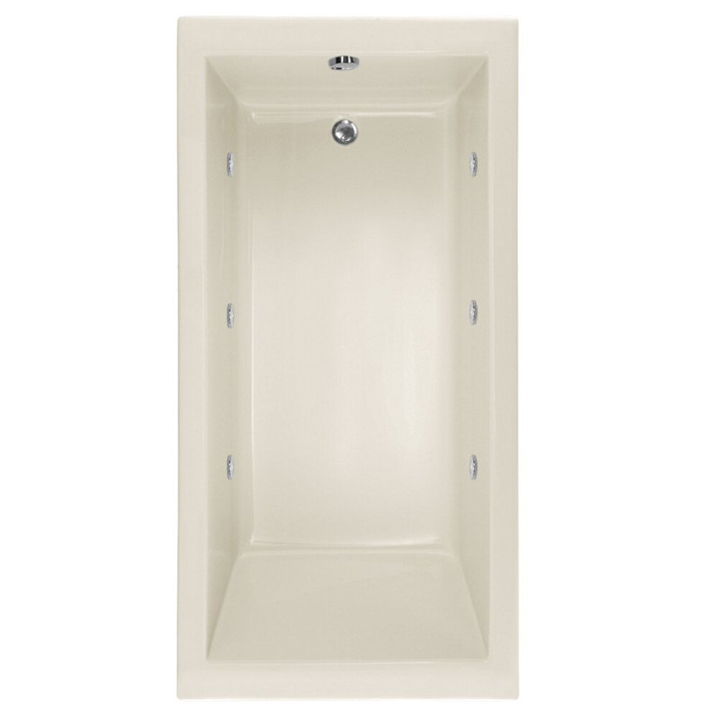 Lacey 72'' L Bathtub, Biscuit, Satin Nickel