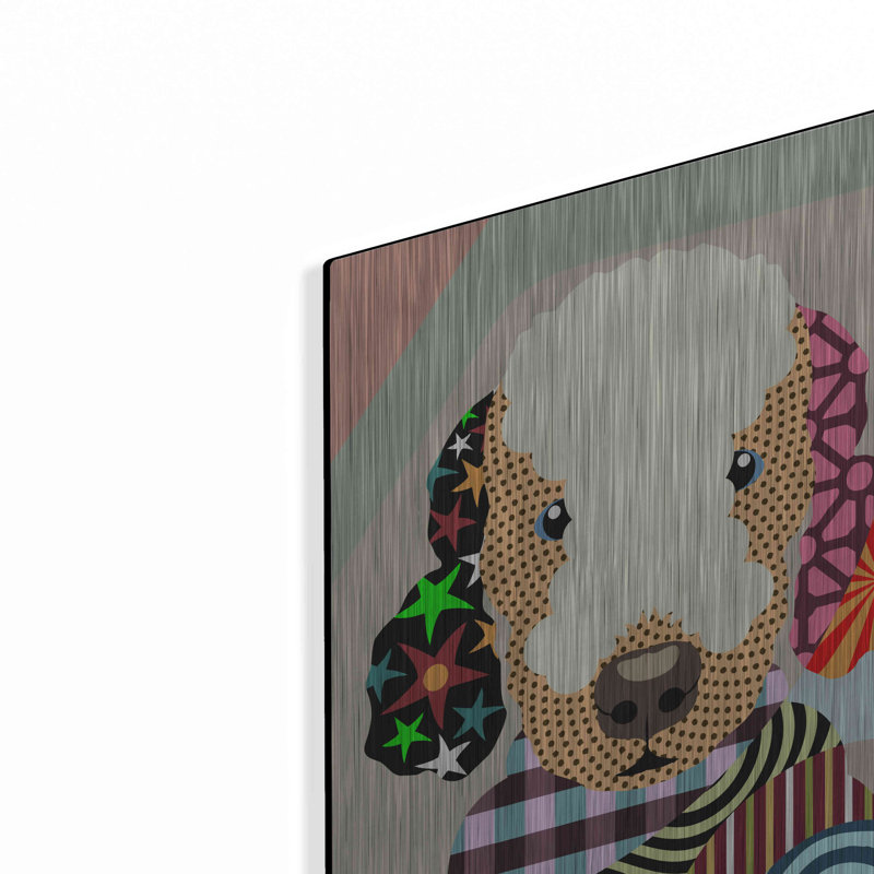 «Bedlington Terrier» par Lanre Adefioyue, H 16 po x l 12 po