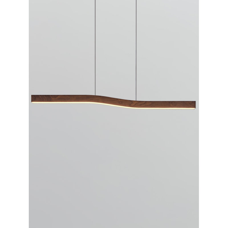 Camur 1 - Light LED Pendant, Walnut