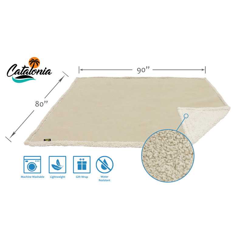 Couverture imperméable pour chiens Catalonia, L 80 po x L 90 po, Brun clair/taupe