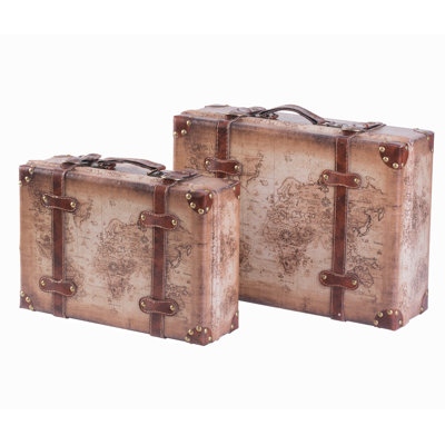 2 Piece Vintage Trunk Set