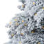 Traditional Snow Flocked Christmas Tree with Lights, Prelit with Stand-1236245227