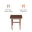 Table de bout en bois Entwine