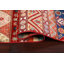 Tapis de couloir rouge / bleu en laine noué à la main 2 pi 8 po x 9 pi 9 po