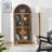 Arched Storage Cabinet With One Lamp, Wooden Storage Cabinet For Kitchen, Living Room, Office-1644168036