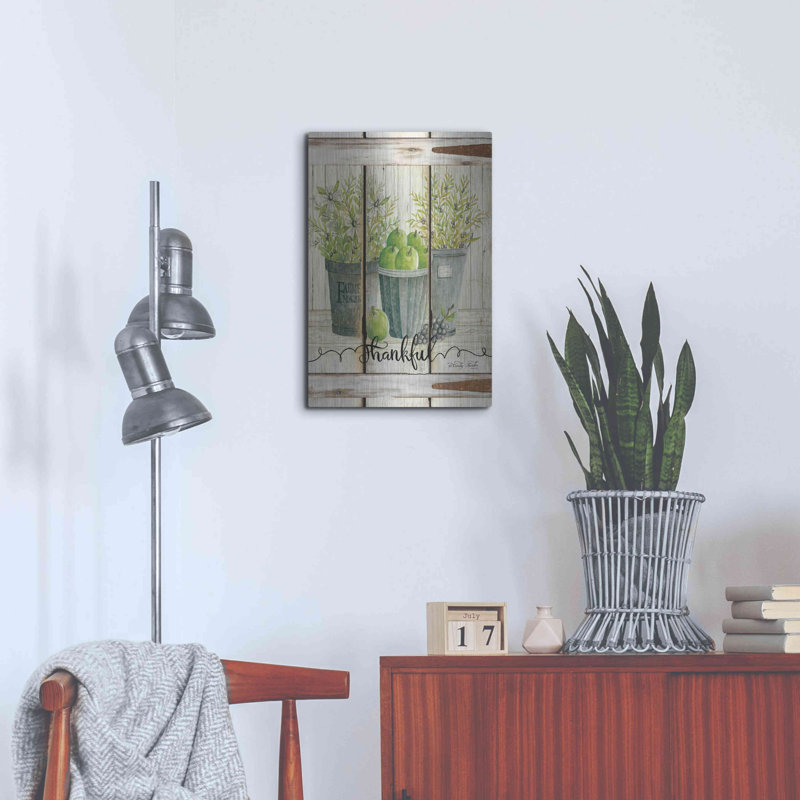 Art mural en métal «Eucalyptus Thankful» par Cindy Jacobs, H 24 po x l 16 po