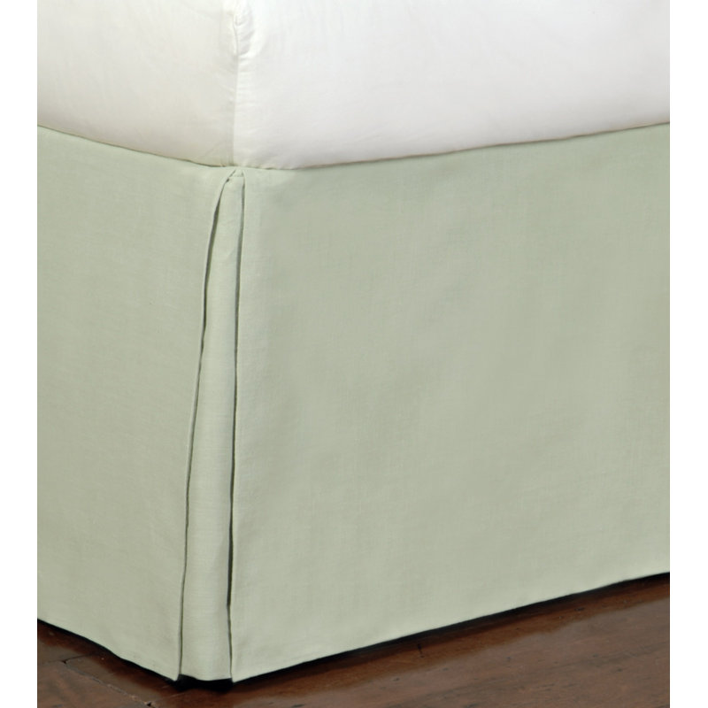 Breeze Pleated Bed Skirt, Mint, Queen