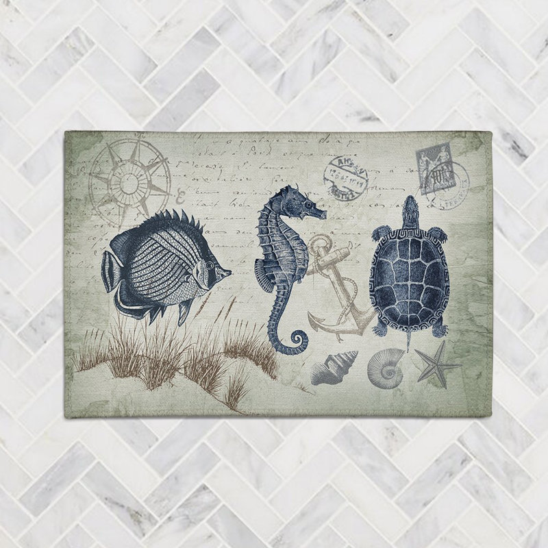 Tapis en chenille bord de mer 13 x 28, Rectangle 4 pi x 6 pi