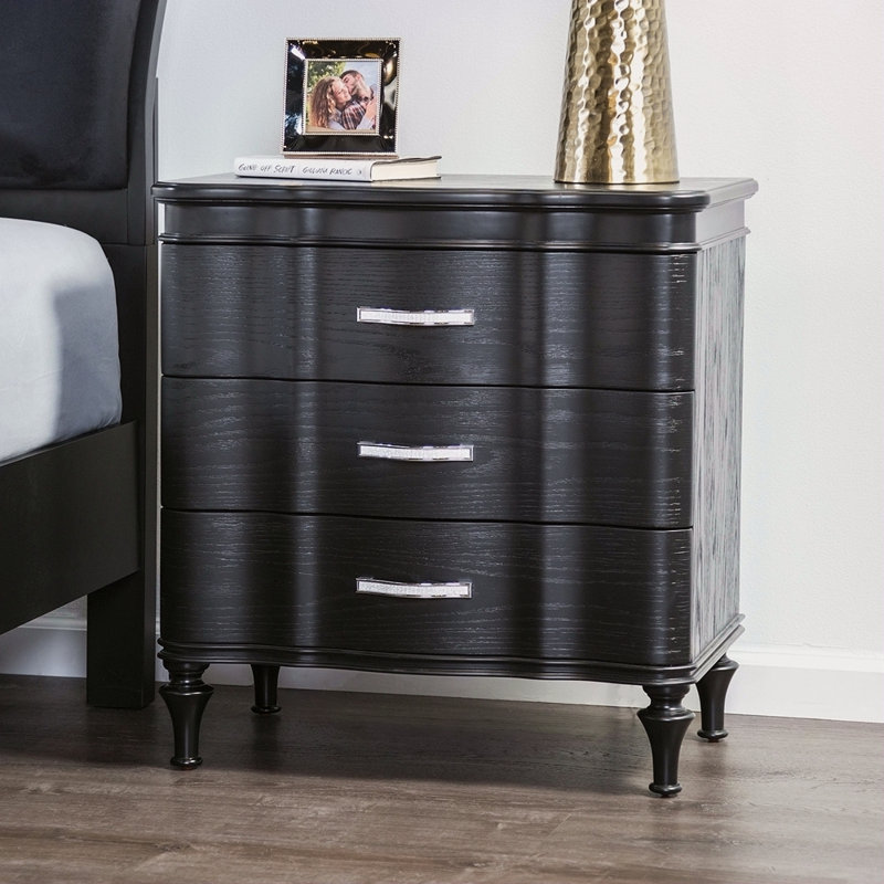 Table de chevet 1Pc, Noir