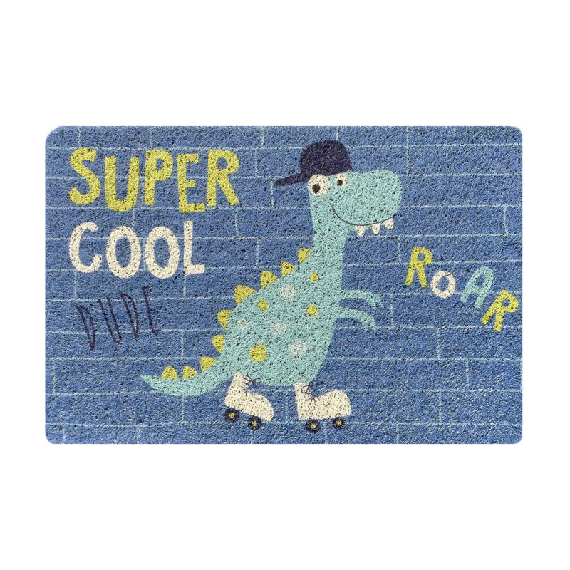 Tapis de porte de bienvenue Blue Dinosaur