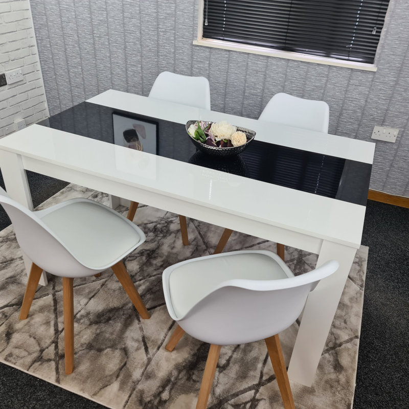 Ilwell 4 - Person Dining Set, White, H75 x L117 x W77cm
