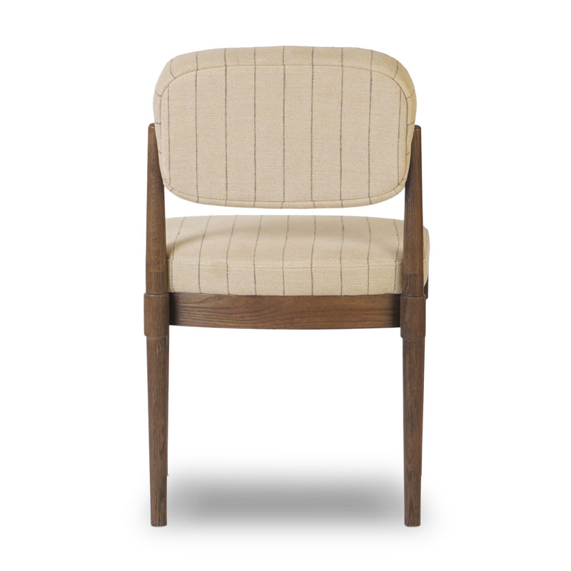 ESTHER Upholstered Dining Chair, Lavon Flint, Drifted Oak