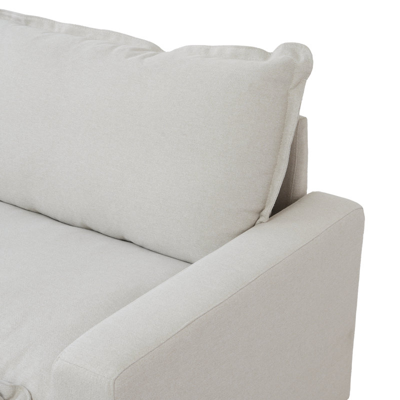 Chaise à accoudoirs en lin Gracey, Beige