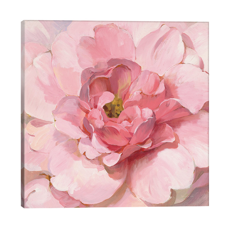 Blushing Peony by Danhui Nai - Wrapped Canvas Painting, 93.98 cm H x 93.98 cm W x 3.175 cm D