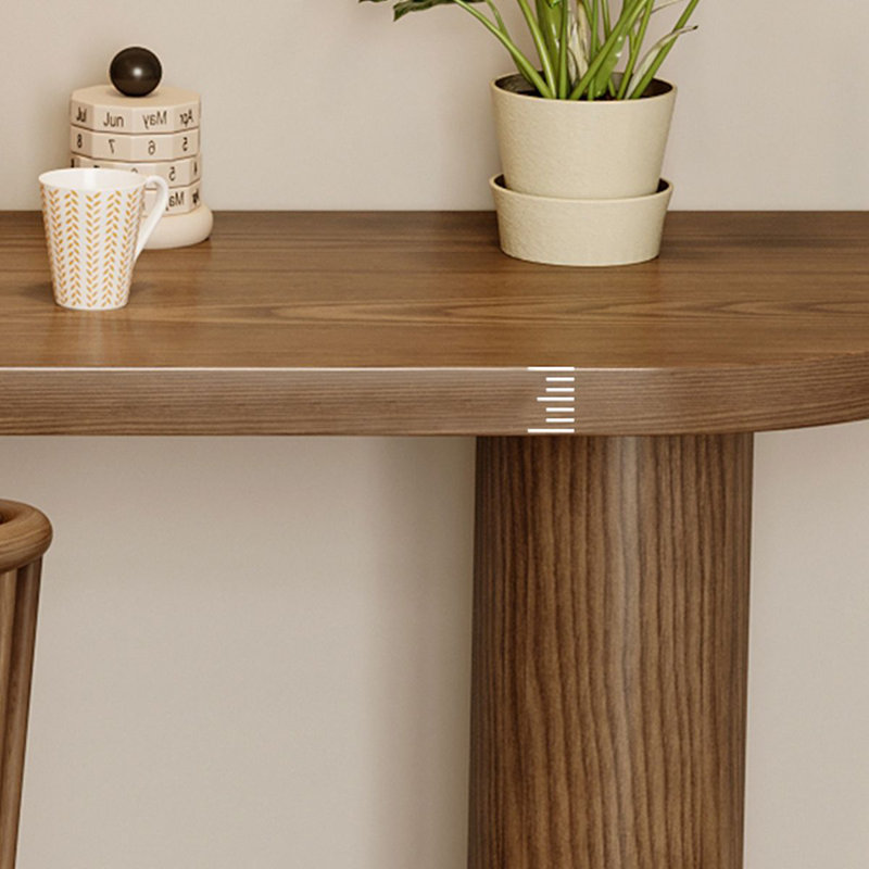 Light-walnut L-Shaped Solid Wood desks, Left Hand Return, 53.15" H x 70.87" W x 55.12" D