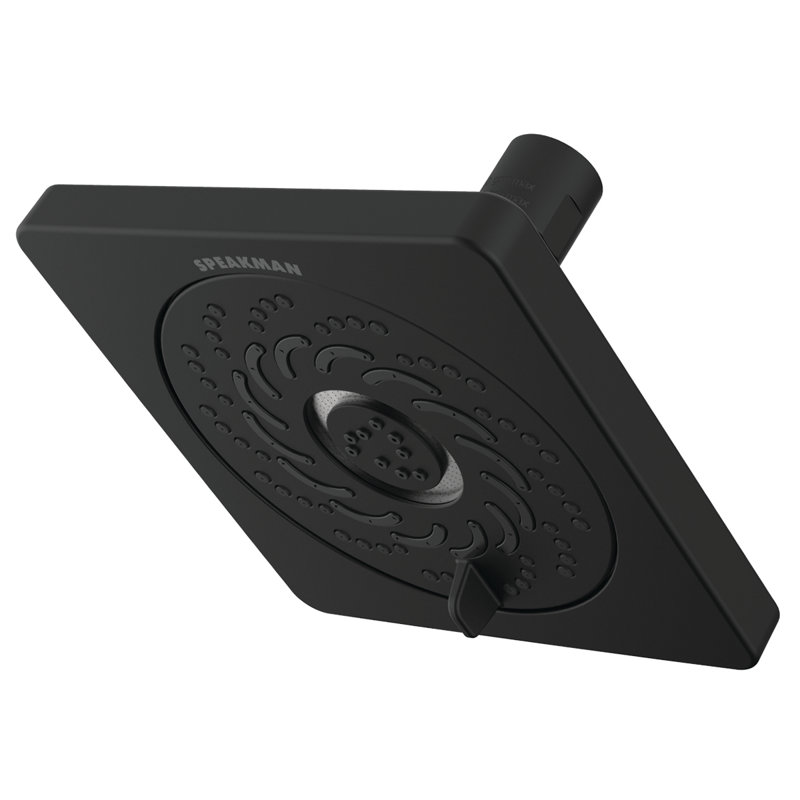 Kubos Exhilaration Shower Head, Matte Black, 2.0 GPM