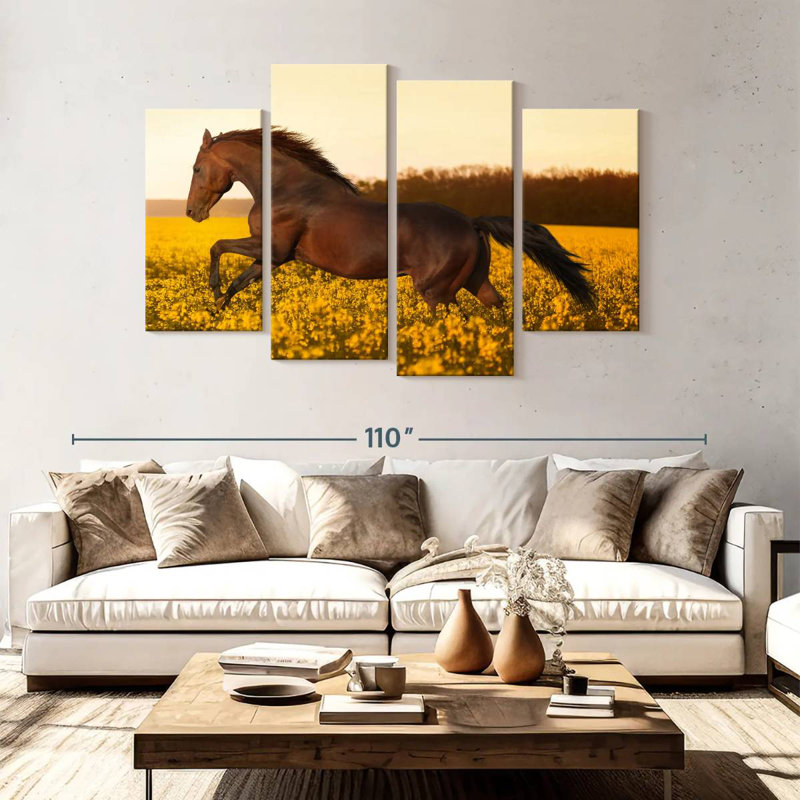 Brampt Horse In Flower Field
