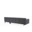 Canapé d'angle moderne, gris anthracite, 121,2 x 78,0 x 30,7 pouces | Structure en bois de hêtre et en carton, tissu 100% polyester | 5 oreillers inclus, capacité de poids de 300 lb, design industriel et scandinave élégant-1702626124-1702626125