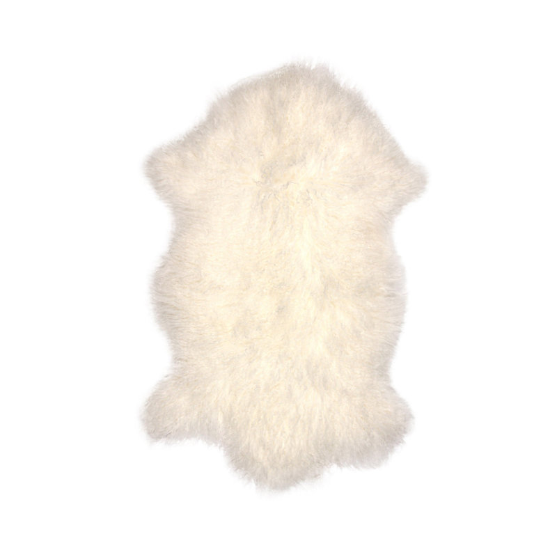 Fibre by Auskin Tibetan Long Wool Sheepskin Single Pelt Ivory