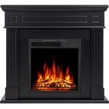 43.3''W Electric Fireplace Mantel, Wooden Surround Firebox Freestanding for TVs up to 55"
