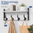 20" Rustic Coat Rack Wall Mount With Shelf, Wall Hooks With Shelf, Heavy Duty Entryway Organizer Hangers-251411904