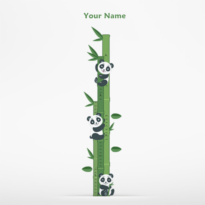 Autocollant graphique de croissance personnalisé Panda