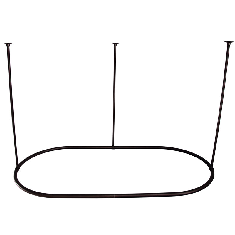 60'' Oval Shaped Shower Curtain Rod, Oil Rubbed Bronze