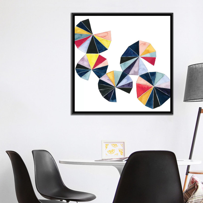 « hélice brillante ii », impression sur toile, H 18 po x l 18 po x P 1,5 po, Toile avec cadre noir, Pas de tapis