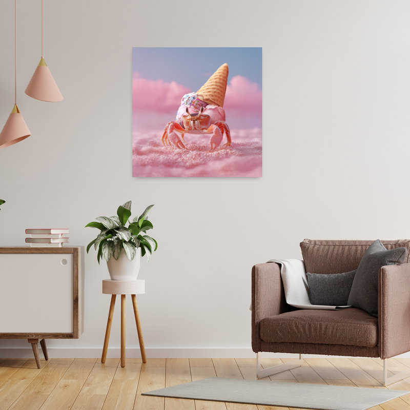 Art contemporain Art contemporain crabe, H 24 po x l 24 po
