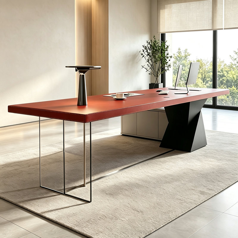 Bureau rectangulaire simple et moderne, 29.53" H x 70.87" W x 31.5" D