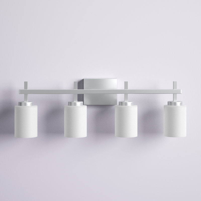 Éclairage pour salle de bain à 4 lumières DEL à intensité variable Arisbeth, Chrome poli