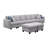 Jessica 148.5" Wide Modular Sofa with Ottoman-1862768216