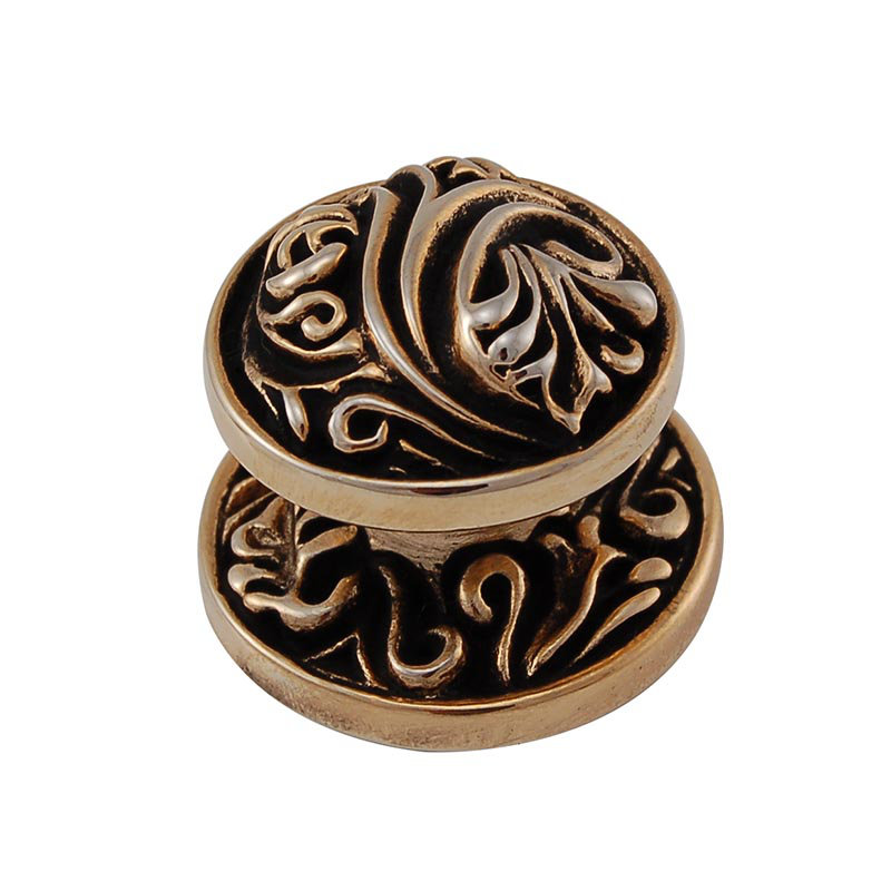 Liscio Mushroom Knob, Antique Gold