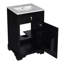 Meuble-lavabo de 20 pouces avec lavabo en céramique, porte à fermeture douce, tablette réglable et support de rangement fixé à la porte - idéal pour les petites salles de bain-946839944