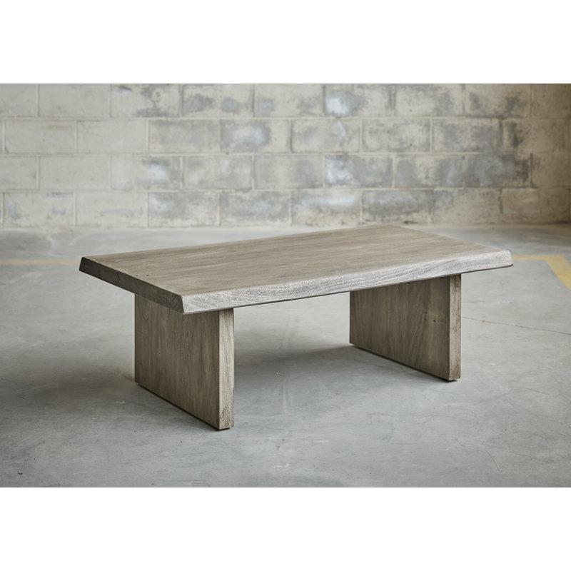 Colin Kentley Solid Wood Sled Coffee Table, Sandblasted Gray
