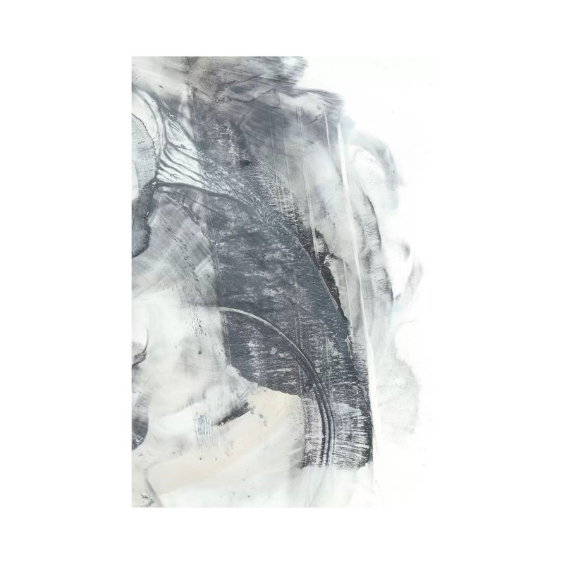 Reproduction d’art « marbré Grey II » par Ethan Harper, H 18 po x l 12 po x 1,5 po, Toile tendue, Pas de tapis