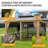 14 pi. L 10 pi. D Pavillon de jardin en aluminium galvanisé avec double toit