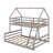 Twin Over Full House Bunk Bed With Built-In Ladder-1314335479