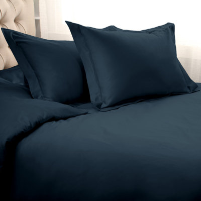 Arling Certified Egyptian Cotton Modern Solid 3 Piece Duvet Cover Set