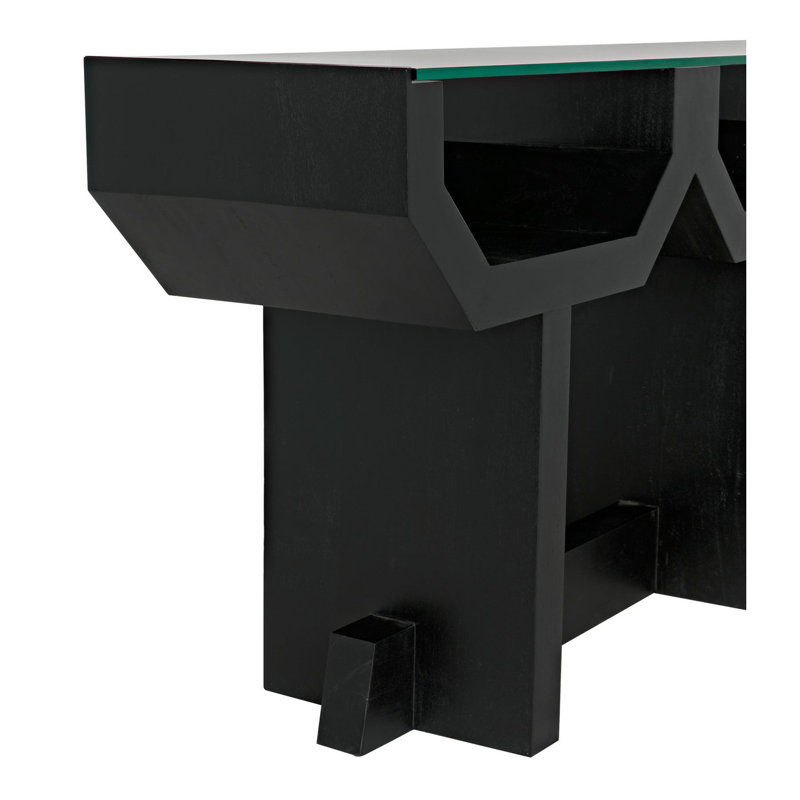 Ando 75'' Glass Top Console Table